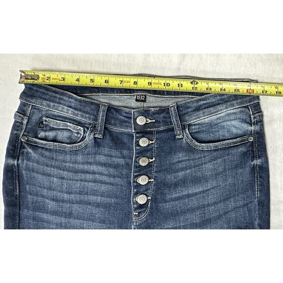 Judy Blue Penelope High Rise Button Fly Blue Stretch Denim Jeans 15/32 (29.5) - Picture 2 of 10